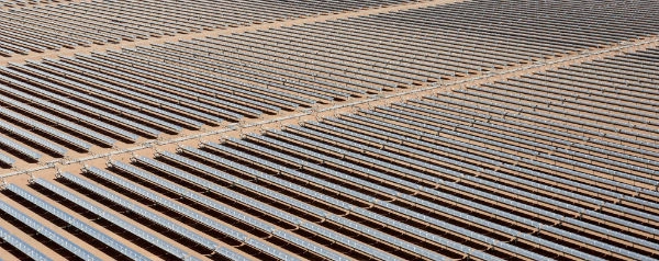 Solar panels in the desert